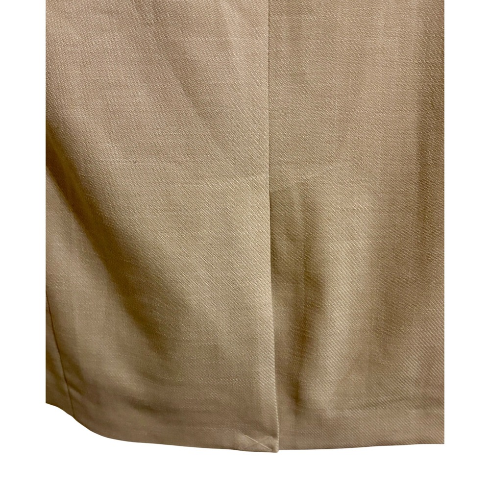 H&M Beige Double Breasted Long Sleeveless Blazer Vest XS Quiet Luxury - Picture 7 of 10